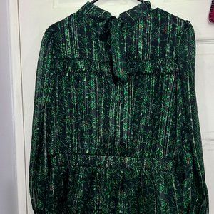 ASOS Green Long Sleeve Blouse Never Worn